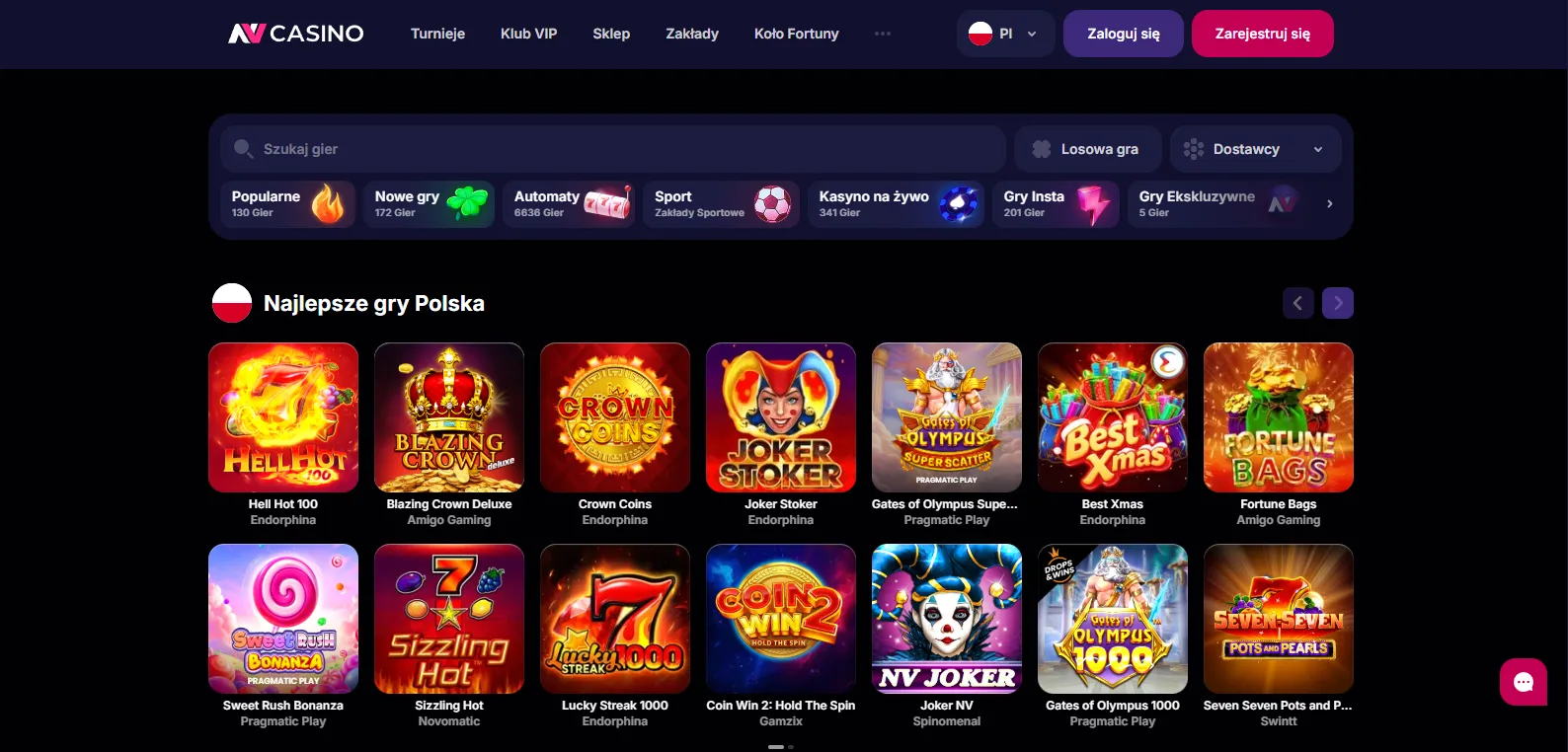 NV Casino recenzja – gry dostępne na platformie